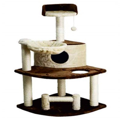 Zampa Köşe Takımı Kedi Tırmalama ve Oyun Alanı 54x54x107cm