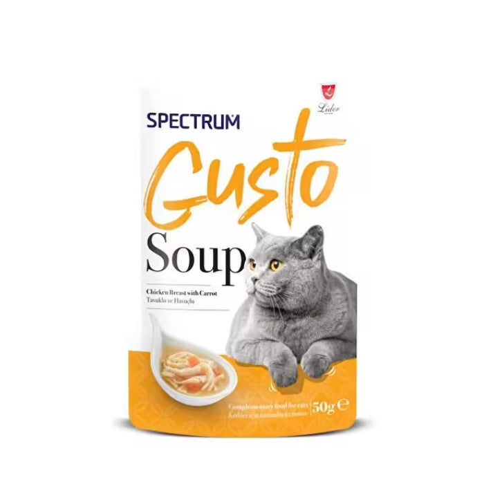 Spectrum Gusto Tavuklu ve Havuçlu Kedi Çorbası 50gr