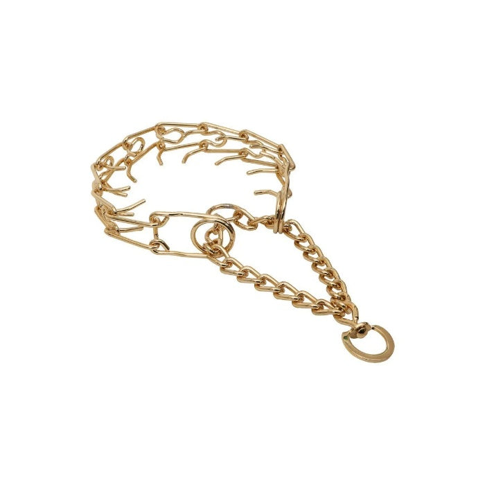 Doggie Eğitim Serisi Dikenli Boğma Zincir Köpek Boyun Tasması - 4x60cm - Gold