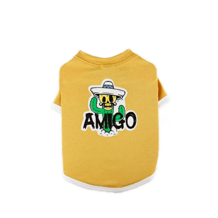 Zampa Amigo Sarı Kedi & Köpek T-Shirt Large