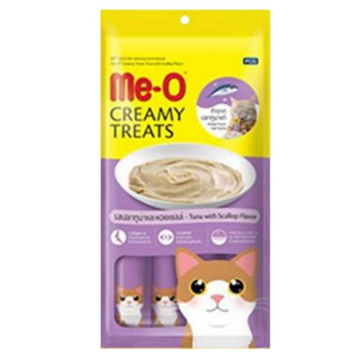 Me-O Creamy Treats Ton Balığı Ve Deniz Taraklı Sıvı Kedi Ödülü 4x15gr