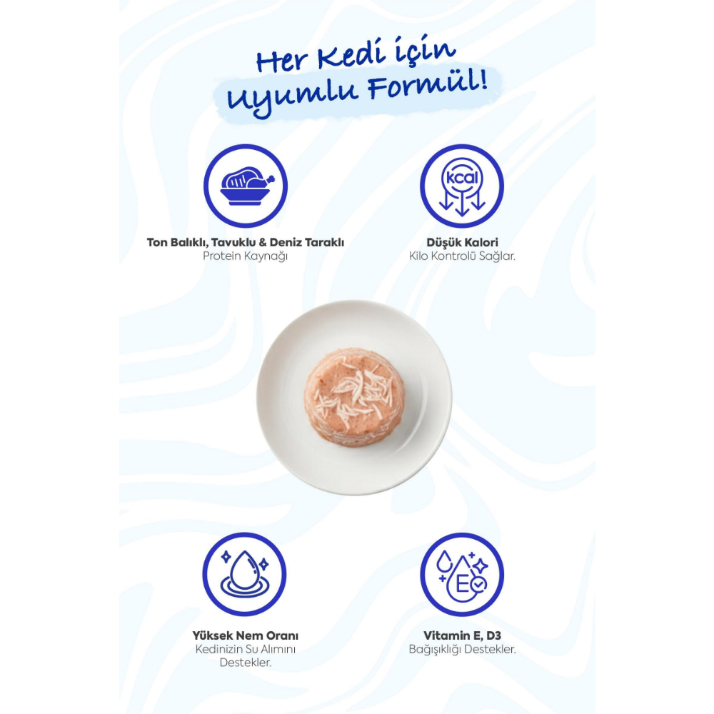 Inaba Twins Ton Balıklı, Deniz Taraklı ve Tavuklu Kedi Ödül Jölesi 2 x 35 Gr