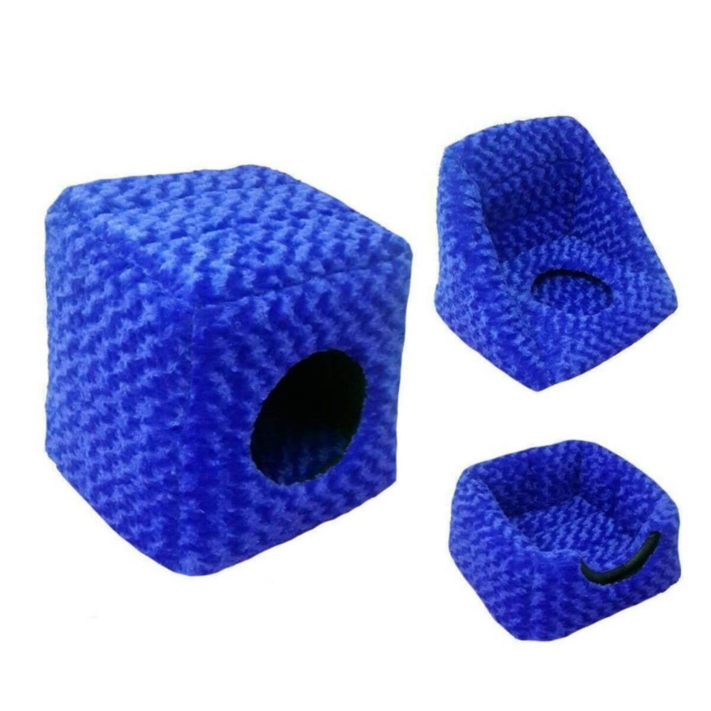 Petpretty Peluş Üç Fonksiyonlu Kedi Yatağı Mavi 42x42x40cm