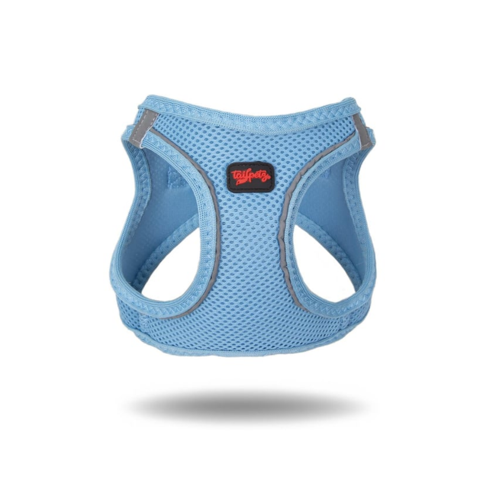 TailPetz Airmesh Blue Köpek Göğüs Tasması S