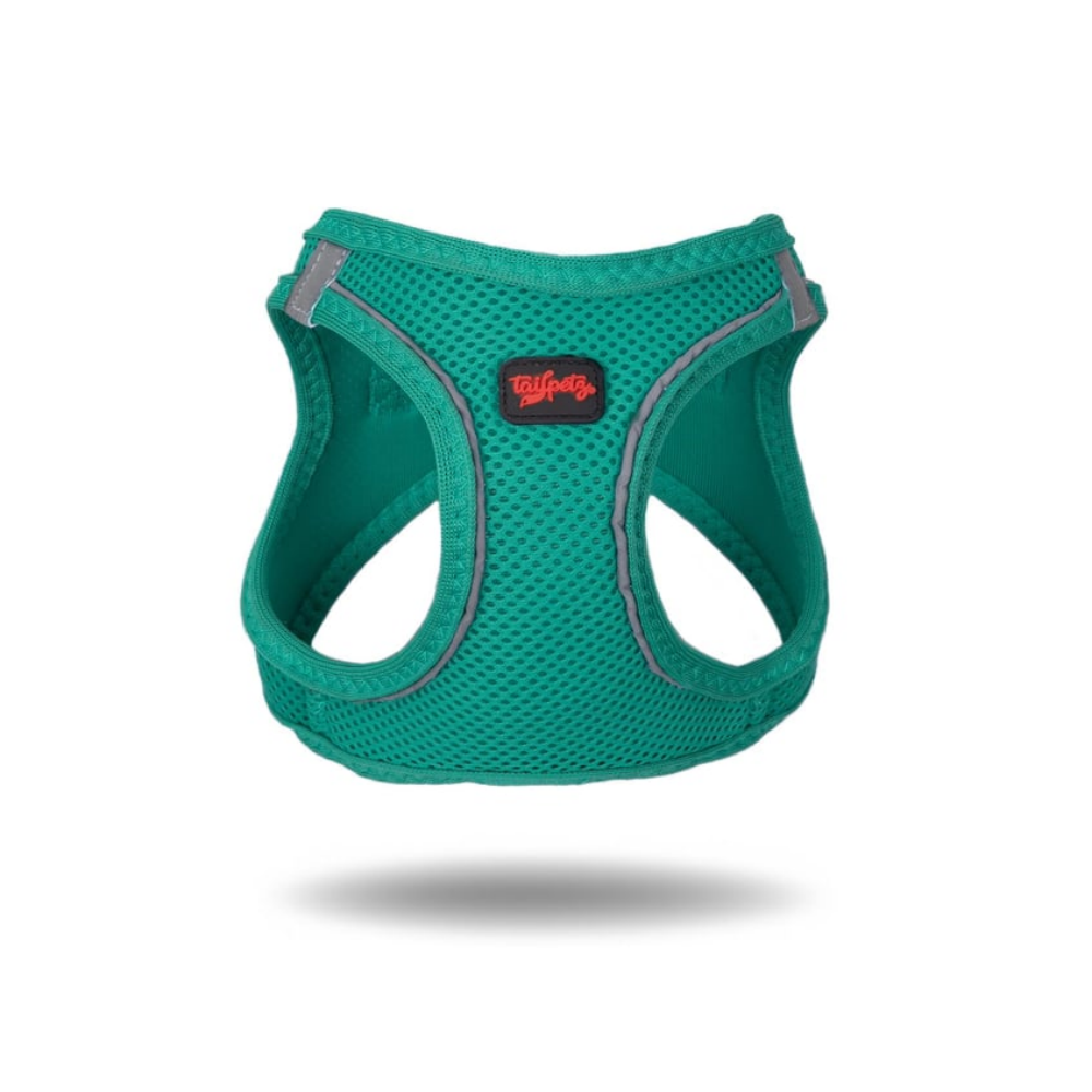 TailPetz Airmesh Emerald Köpek Göğüs Tasması L