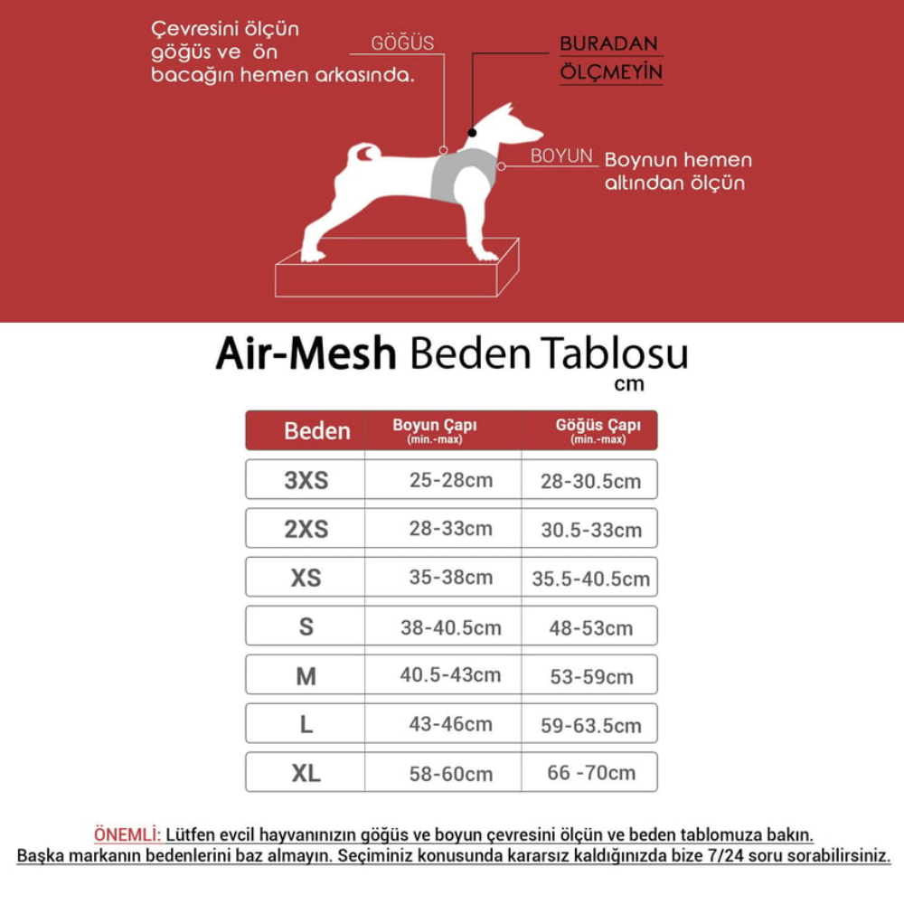 TailPetz Airmesh Neo Pink Köpek Göğüs Tasması M