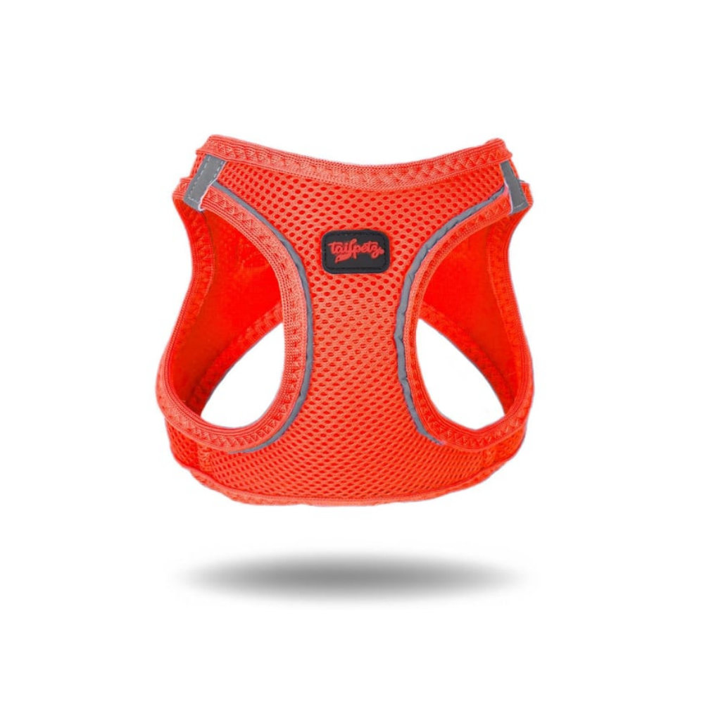 TailPetz Airmesh Neo Orange Köpek Göğüs Tasması 2XS