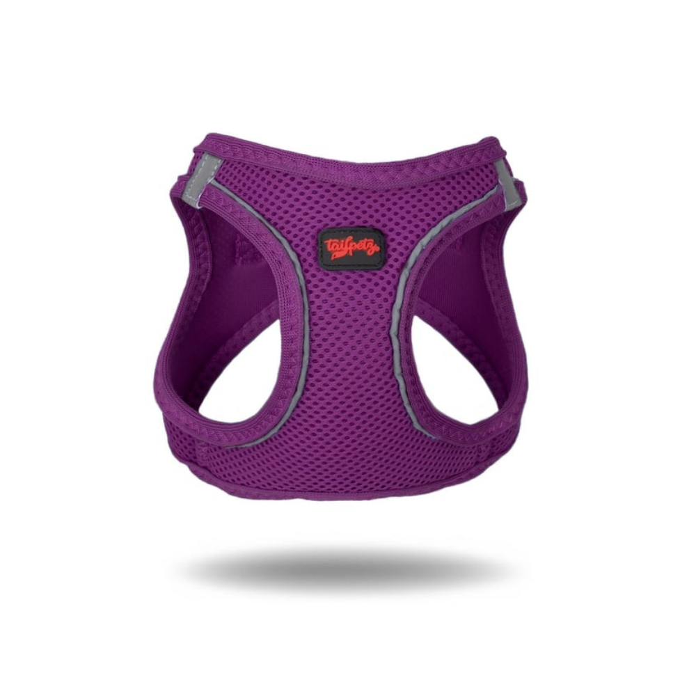 TailPetz Airmesh Purple Köpek Göğüs Tasması S