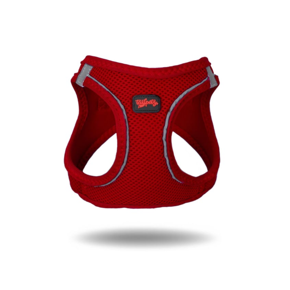TailPetz Airmesh Red Köpek Göğüs Tasması 2XS