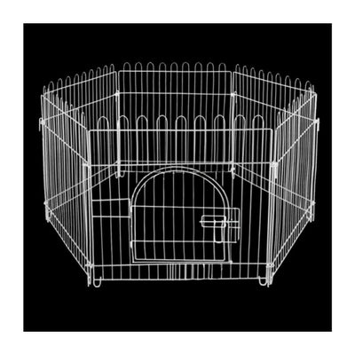 Zampa Beyaz Metal Köpek Çiti 60x55