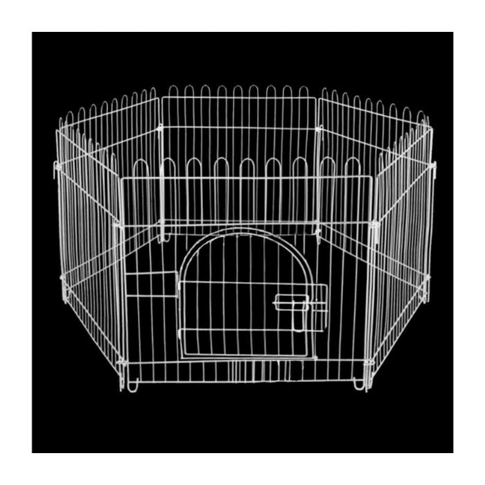 Zampa Beyaz Metal Köpek Çiti 75x70