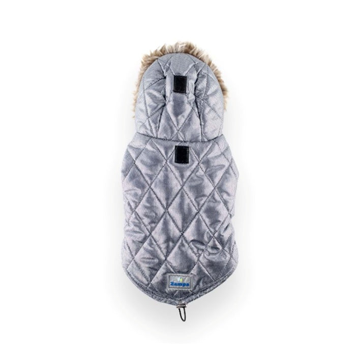 Zampa Shiny Kapüşonlu Mont Gri - 4XL
