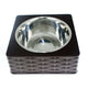 Zampa Kare Hasır Tekli Mama ve Su Kabı L