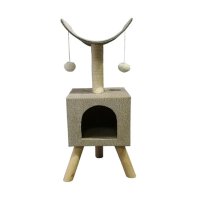 Zampa Katlı Yuvalı Kedi Tırmalama 30*30*78cm