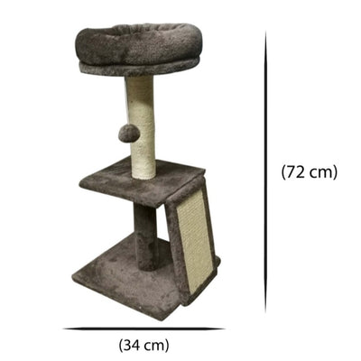 Zampa Rampalı Oturaklı Kedi Tırmalama 35x35x72