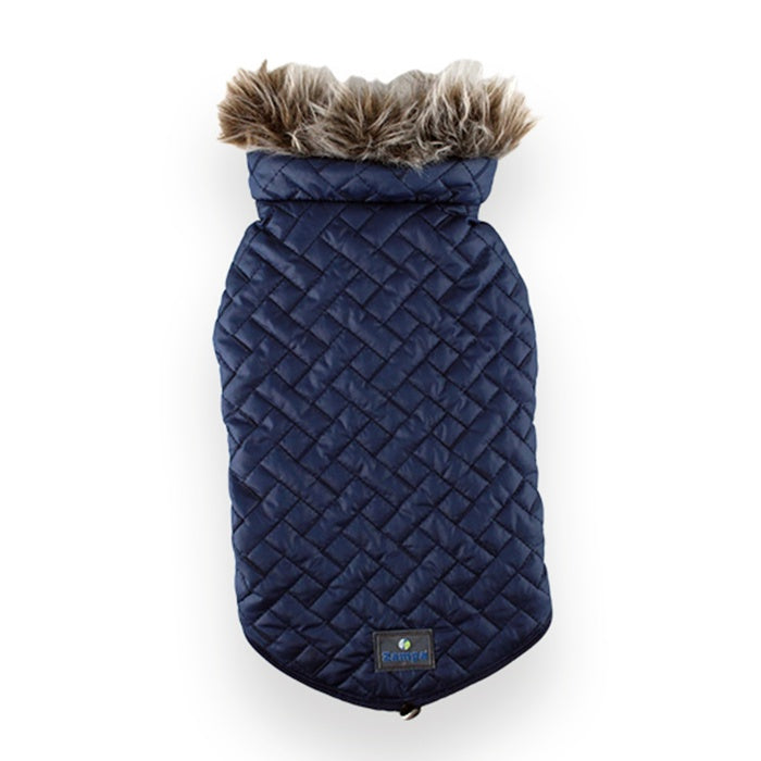 Zampa Supreme Yakalı Kürklü Mont Lacivert - S