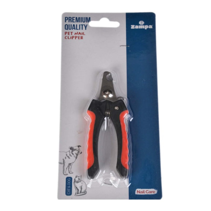 Zampa Kedi ve Köpek Yaylı Tırnak Düzeltme ve Kesme Makası 16x6cm, Siyah-Kırmızı